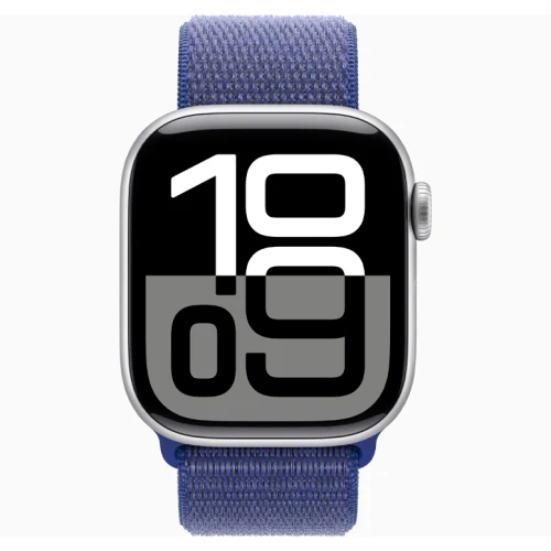 Apple Watch 10 Aluminum GPS Silver Textile Sport Loop Ultramarine 42 mm