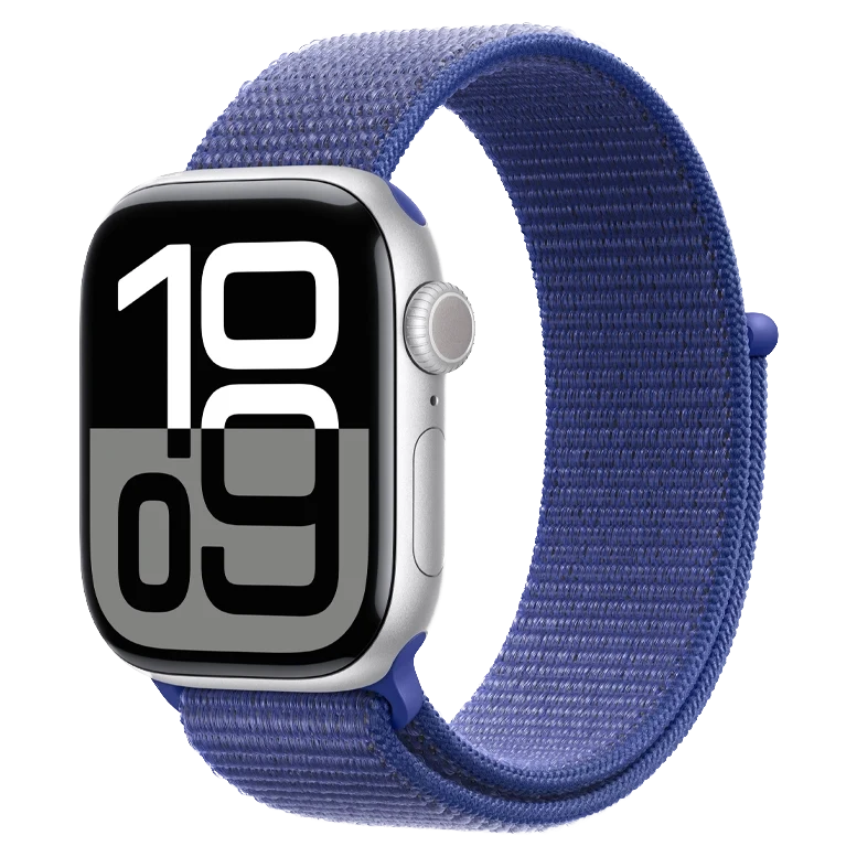 Apple Watch 10 Aluminum GPS Silver Textile Sport Loop Ultramarine 42 mm 2