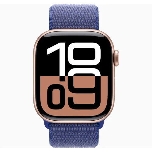 Apple Watch 10 Aluminum GPS Rose Gold Textile Sport Loop Ultramarine 42 mm