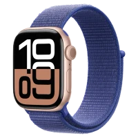 Apple Watch 10 Aluminum GPS Rose Gold Textile Sport Loop Ultramarine 42 mm