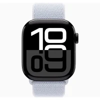 Apple Watch 10 Aluminum GPS Jet Black Textile Sport Loop Blue Cloud 42 mm 4