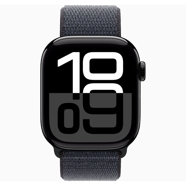 Apple Watch 10 Aluminum GPS Jet Black Textile Sport Loop Ink 42 mm 4