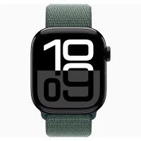 Apple Watch 10 Aluminum GPS Jet Black Textile Sport Loop Lake Green 42 mm 4