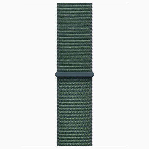 Apple Watch 10 Aluminum GPS Jet Black Textile Sport Loop Lake Green 42 mm