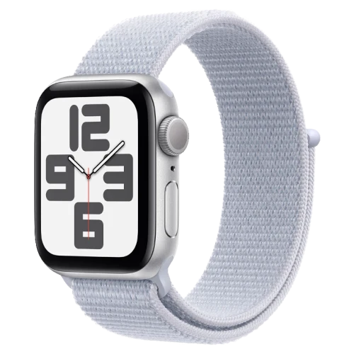 Apple Watch SE 2024 Silver GPS Textile Sport Loop Blue Cloud 40 mm