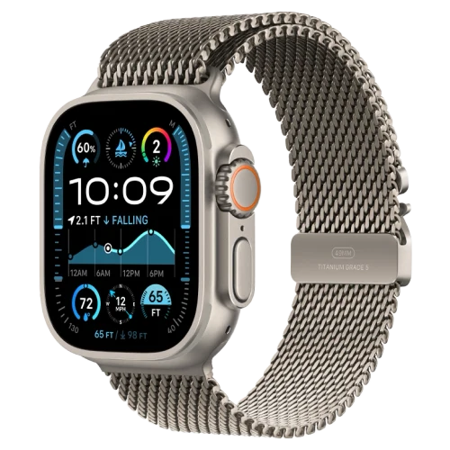 Apple Watch Ultra 2 Natural Titanium Milanese Loop Natural