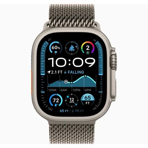 Apple Watch Ultra 2 Natural Titanium Milanese Loop Natural