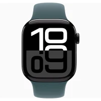 Apple Watch 10 Aluminum GPS Jet Black Sport Band Lake Green 46 mm 2