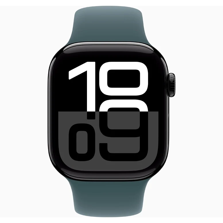 Apple Watch 10 Aluminum GPS Jet Black Sport Band Lake Green 46 mm 2