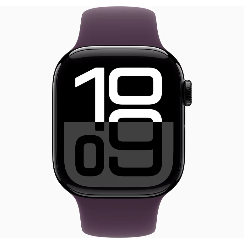 Apple Watch 10 Aluminum GPS Jet Black Sport Band Plum 42 mm 3