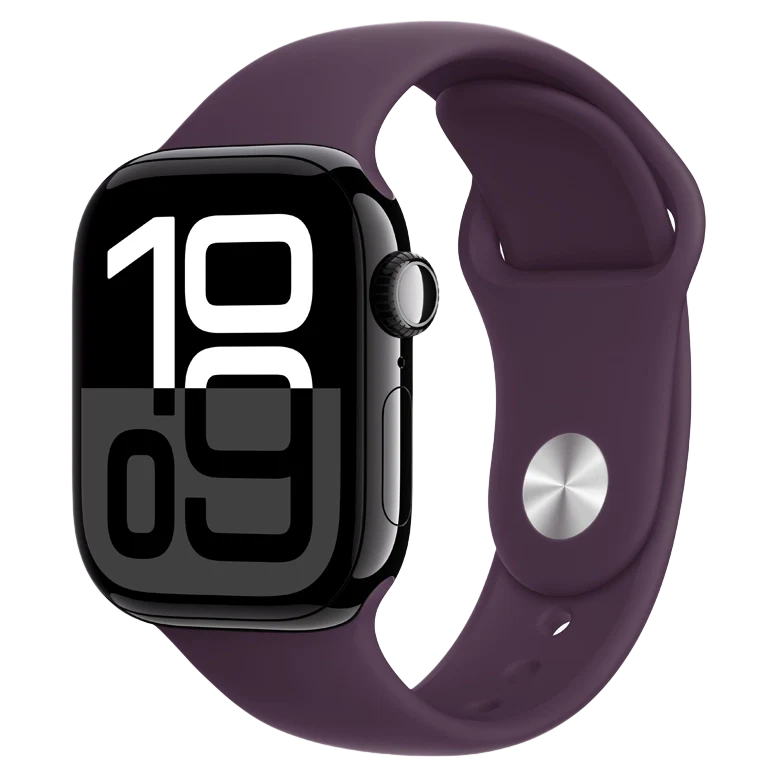 Apple Watch 10 Aluminum GPS Jet Black Sport Band Plum 42 mm 2