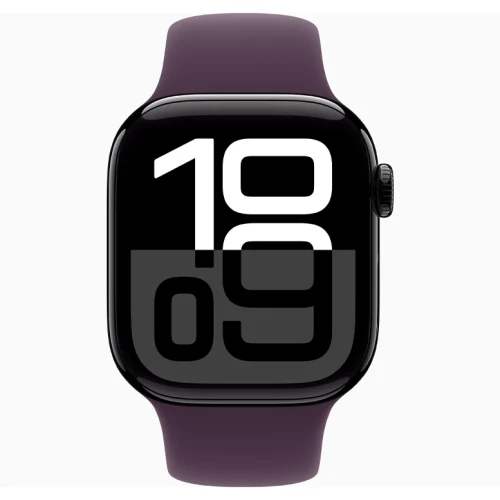 Apple Watch 10 Aluminum GPS Jet Black Sport Band Plum 46 mm