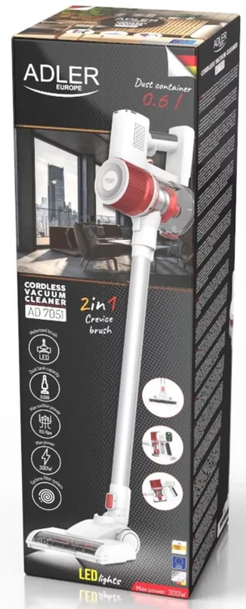 Вертикальный пылесос Adler AD 7051, White 9