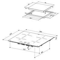 Индукционная панель Faber FCH 64 BK KL, Черный 2