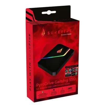 SSD Extern Verbatim Surefire PyroDrive, 2 TB, Black 5