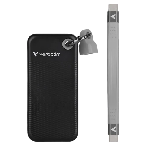 Внешний портативный SSD накопитель Verbatim Pocket, 1TБ, Black / Gray