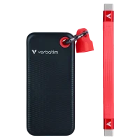 SSD portabil extern Verbatim Pocket, 1TB, Black/Red