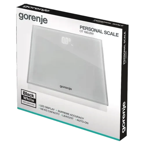 Cântar de podea Gorenje OT180LBW, Alb
