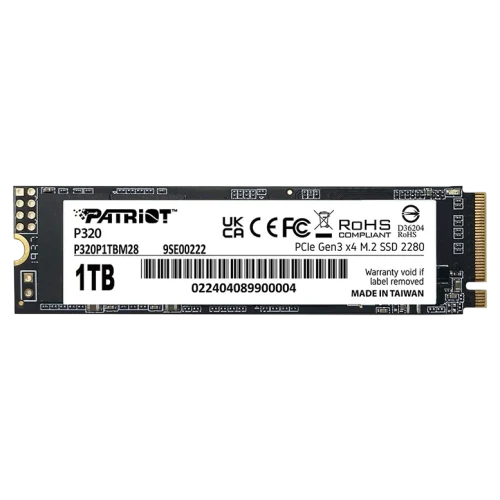 Накопитель SSD Patriot P320, 1TБ, Black
