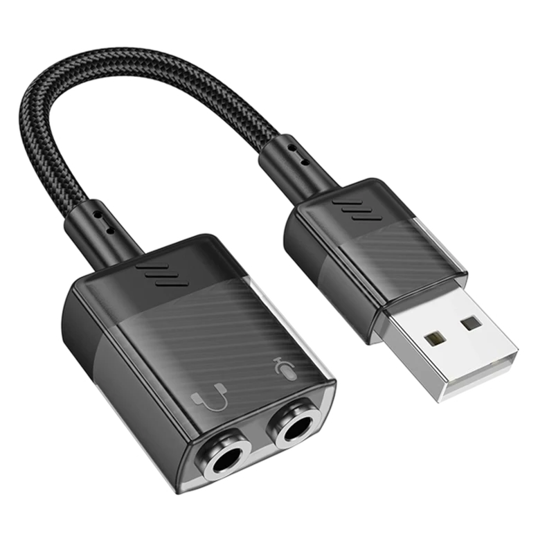Adaptor Hoco LS37 Spirit, USB-C to 3.5 mm, Gri 2