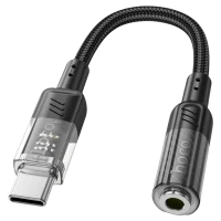 Adaptor Hoco LS37 Spirit, USB-C to 3.5 mm, Gri