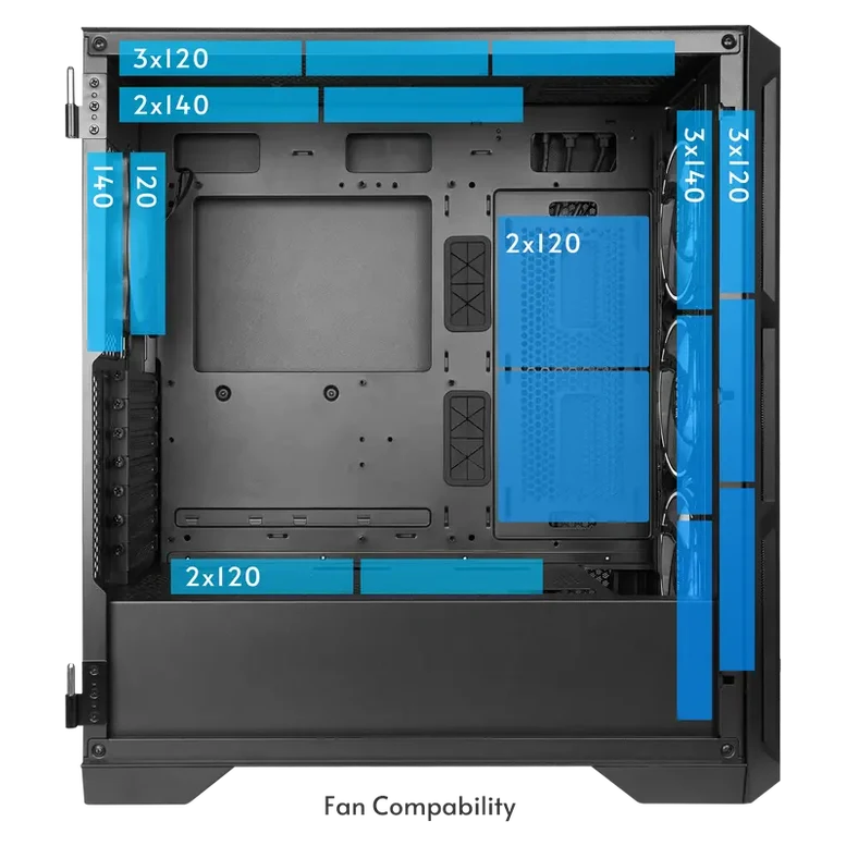 Корпус для ПК Chieftec GA-01B-L-OP Mid Tower, Черный 9