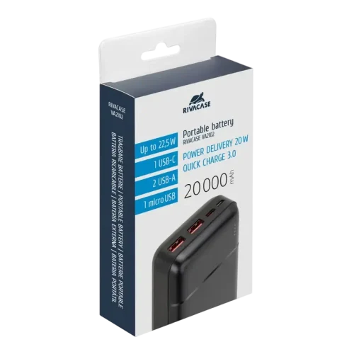 Baterie externă Rivacase VA2102, Black