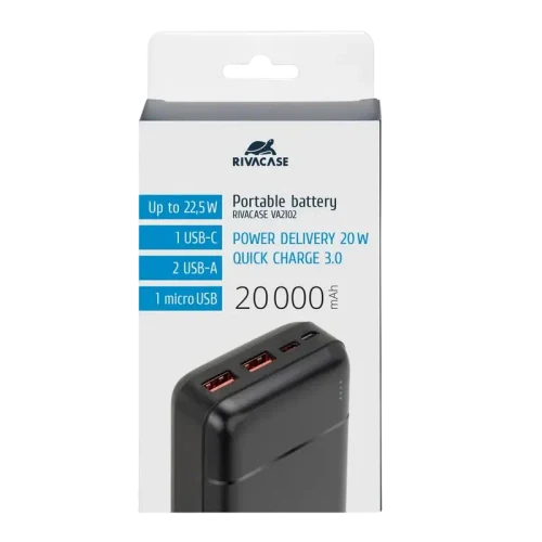 Baterie externă Rivacase VA2102, Black