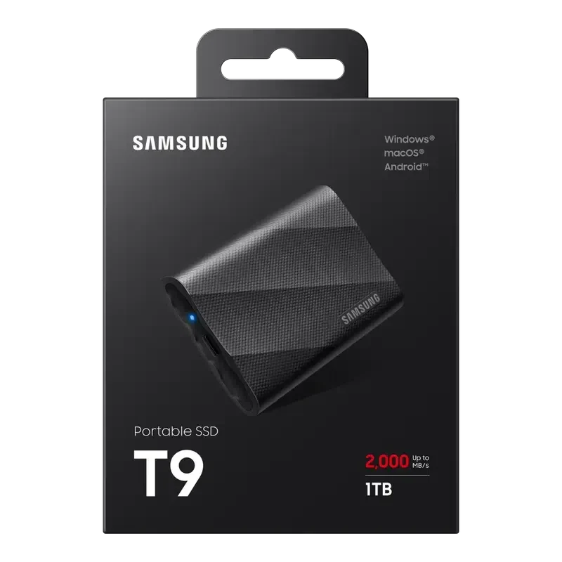 Внешний портативный SSD накопитель Samsung T9, 1 ТБ, Black 8