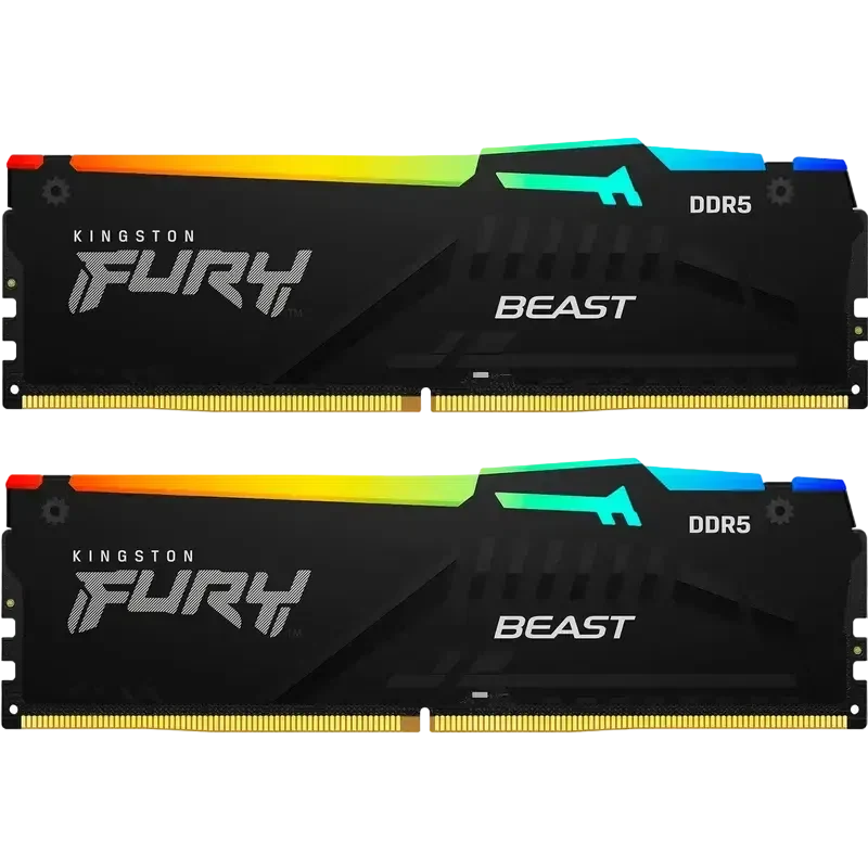 Memorie RAM Kingston FURY Beast RGB, 16GB, Black 2