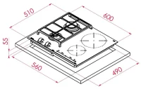 Комбинированная панель Teka JZC 64322 ABN Black 4