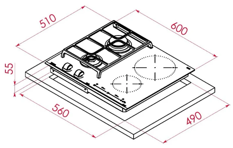 Комбинированная панель Teka JZC 64322 ABN Black 4