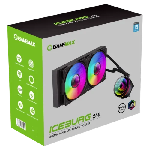 Система охлаждения Gamemax IceBurg 240 Infinity, Черный