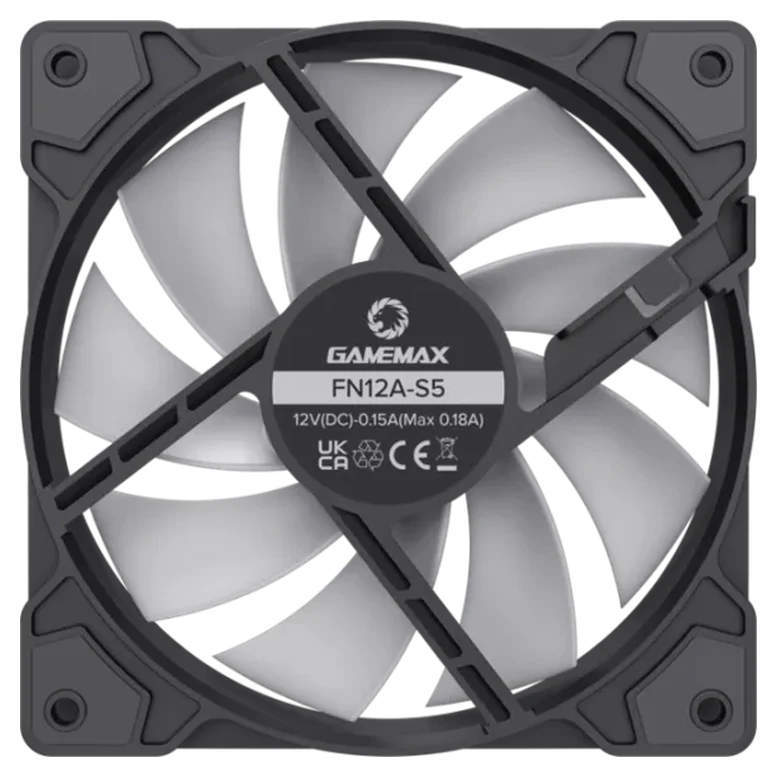 Ventilator PC Gamemax FN12A-S5, 120 mm, Negru 6