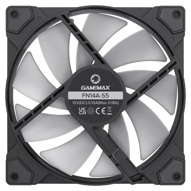 Ventilator PC Gamemax FN14A-S5, 140 mm, Negru 7