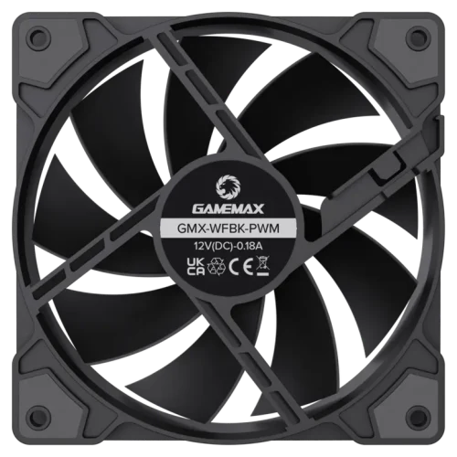 Ventilator PC Gamemax GMX-WFBK-PWM, 120 mm, Negru