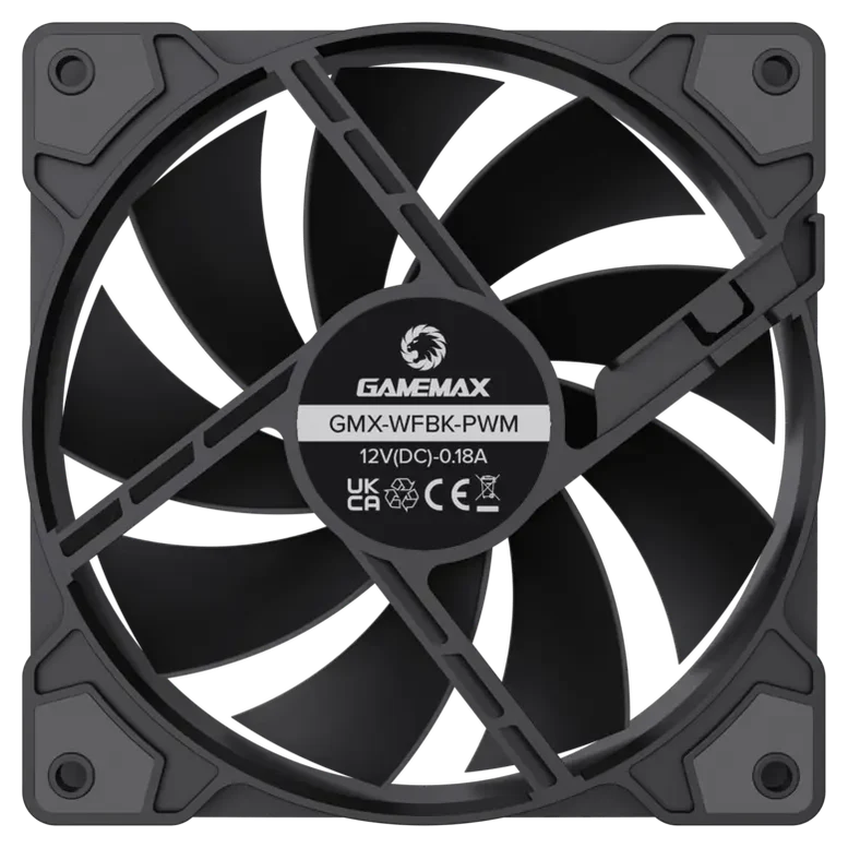 Ventilator PC Gamemax GMX-WFBK-PWM, 120 mm, Negru 4