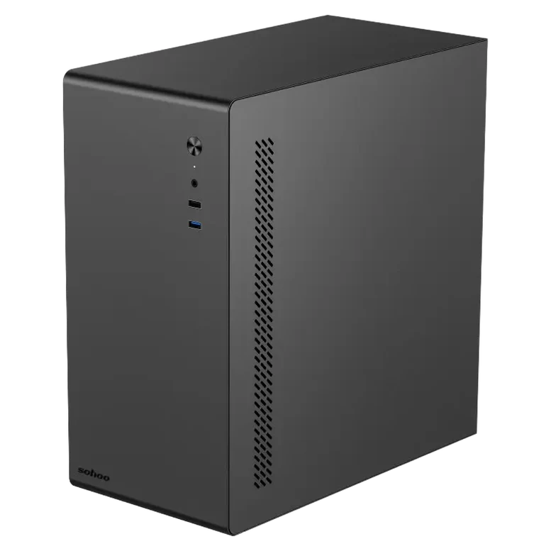 Carcasă PC Sohoo 6519BK Midi-Tower, Negru 2