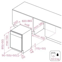 Maşină de spălat vase Teka DFI 44800, Black 3