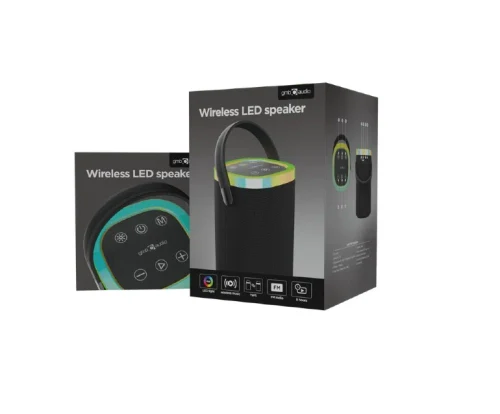 Портативная колонка Gembird SPK-BT-LED-06, Чёрный