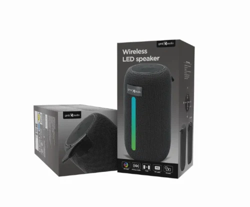 Портативная колонка Gembird SPK-BT-LED-07, Чёрный