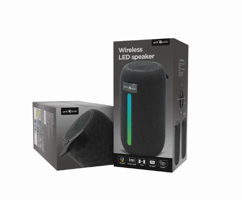 Boxă portabilă Gembird SPK-BT-LED-07, Negru 5