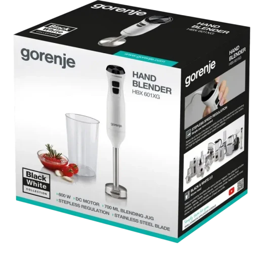 Blender de mână Gorenje HBX601XG, Alb