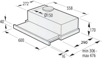 Встраиваемая Вытяжка Gorenje TH 62E4 BG, Black 4