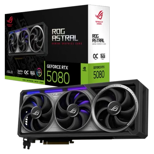 Placă video ASUS ROG Astral GeForce RTX 5080 OC, Black