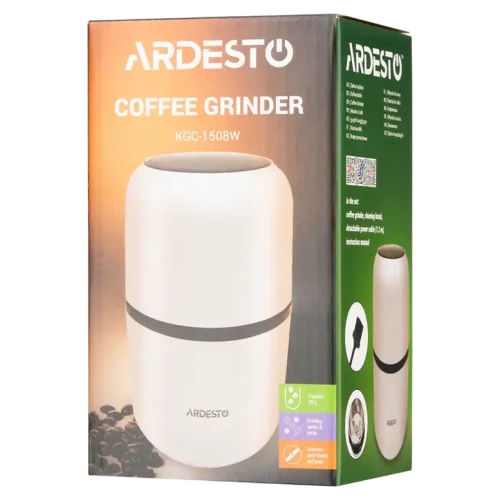Кофемолка Ardesto KGC-1508W, Белый