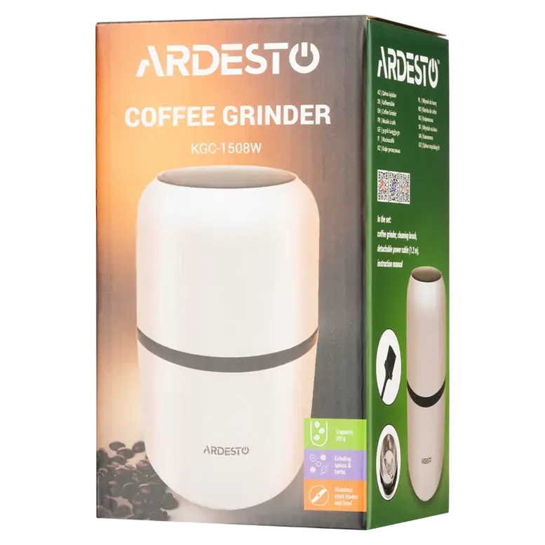 Кофемолка Ardesto KGC-1508W, Белый 9
