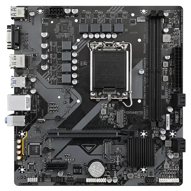 Материнская плата Gigabyte B760M E LGA1700, Black 3