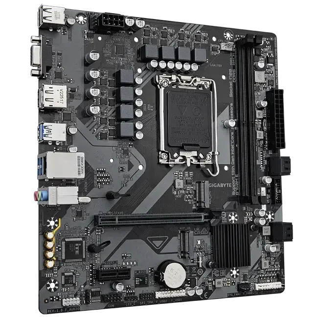 Материнская плата Gigabyte B760M E LGA1700, Black 4