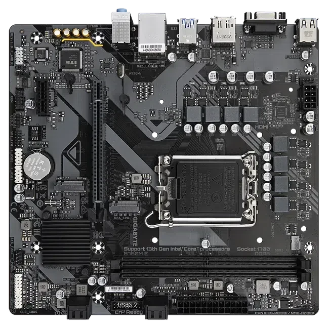 Материнская плата Gigabyte B760M E LGA1700, Black 2
